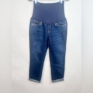 Gap 1969 Maternity - Dark wash Best Girlfriend over the belly denim jeans, sz 29